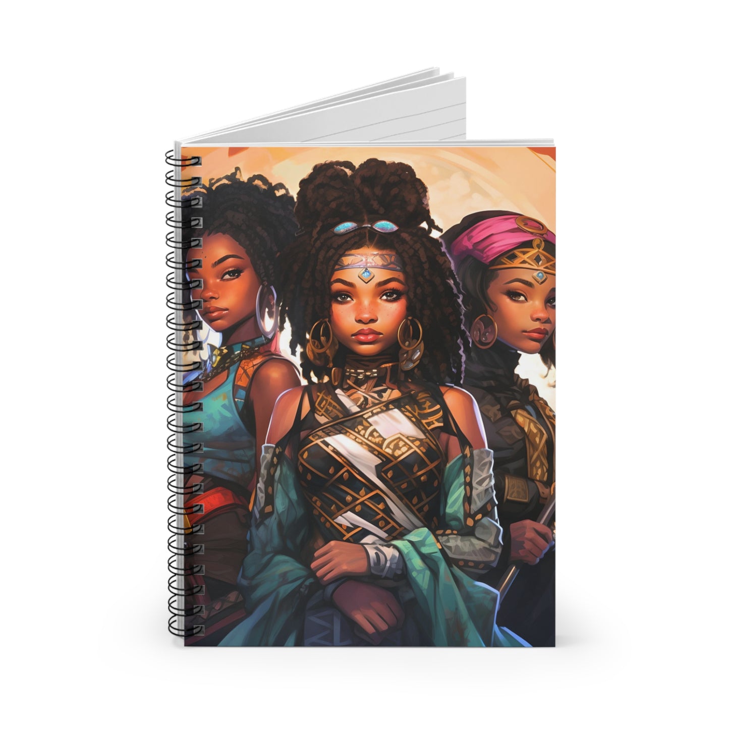 "Nezuko's Notes" Spiral Notebook - Demon Slayer Inspired, Afrocentric Design
