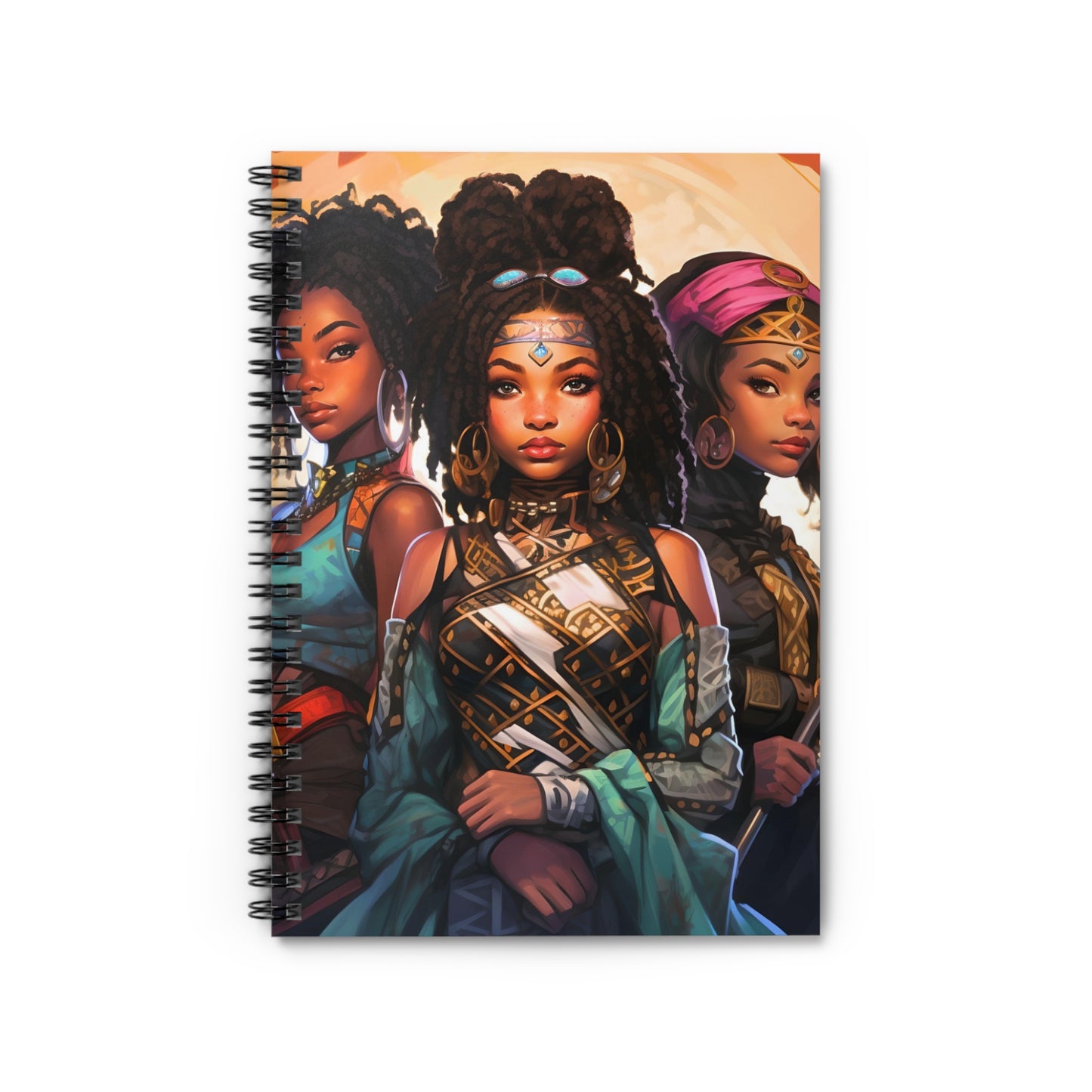 "Nezuko's Notes" Spiral Notebook - Demon Slayer Inspired, Afrocentric Design