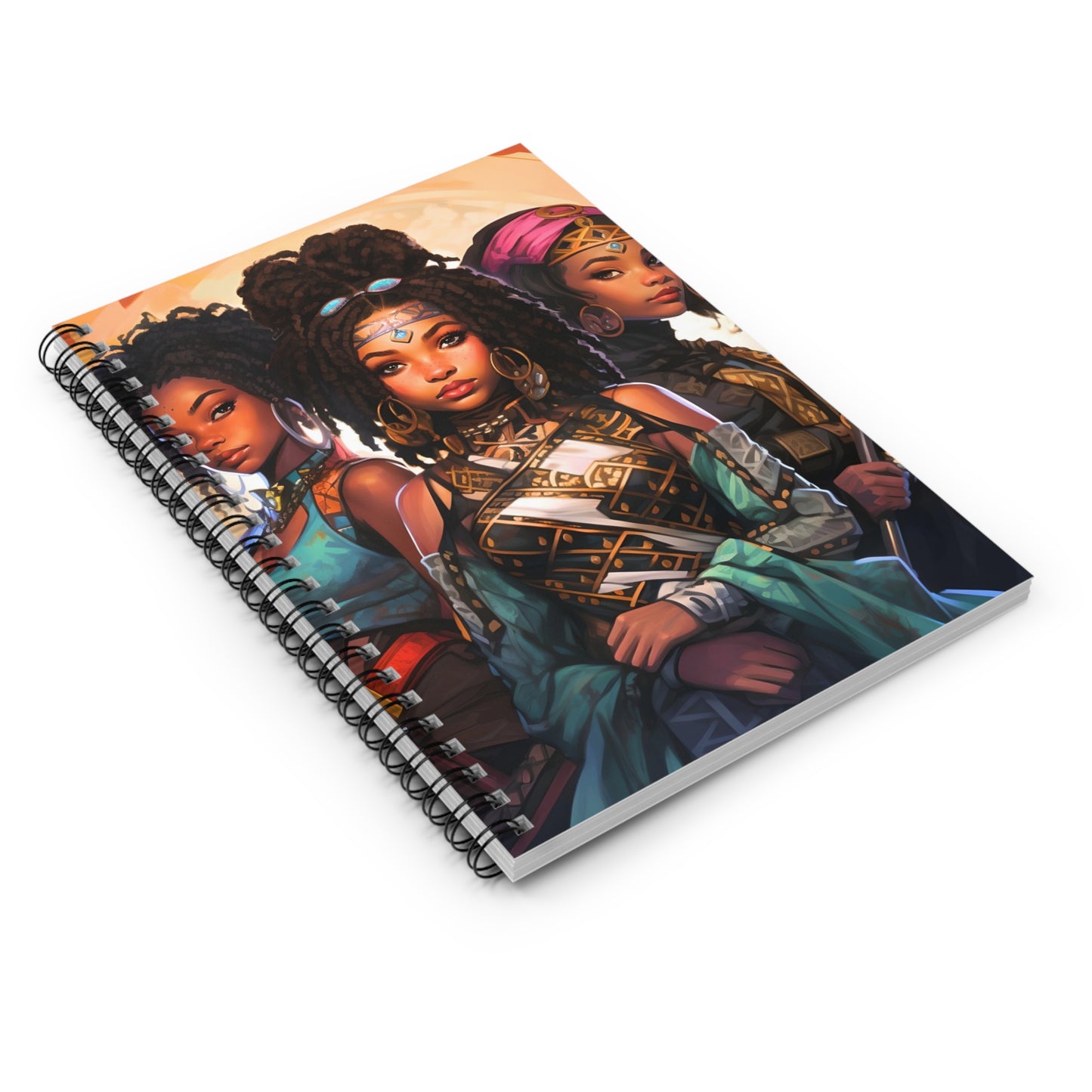 "Nezuko's Notes" Spiral Notebook - Demon Slayer Inspired, Afrocentric Design