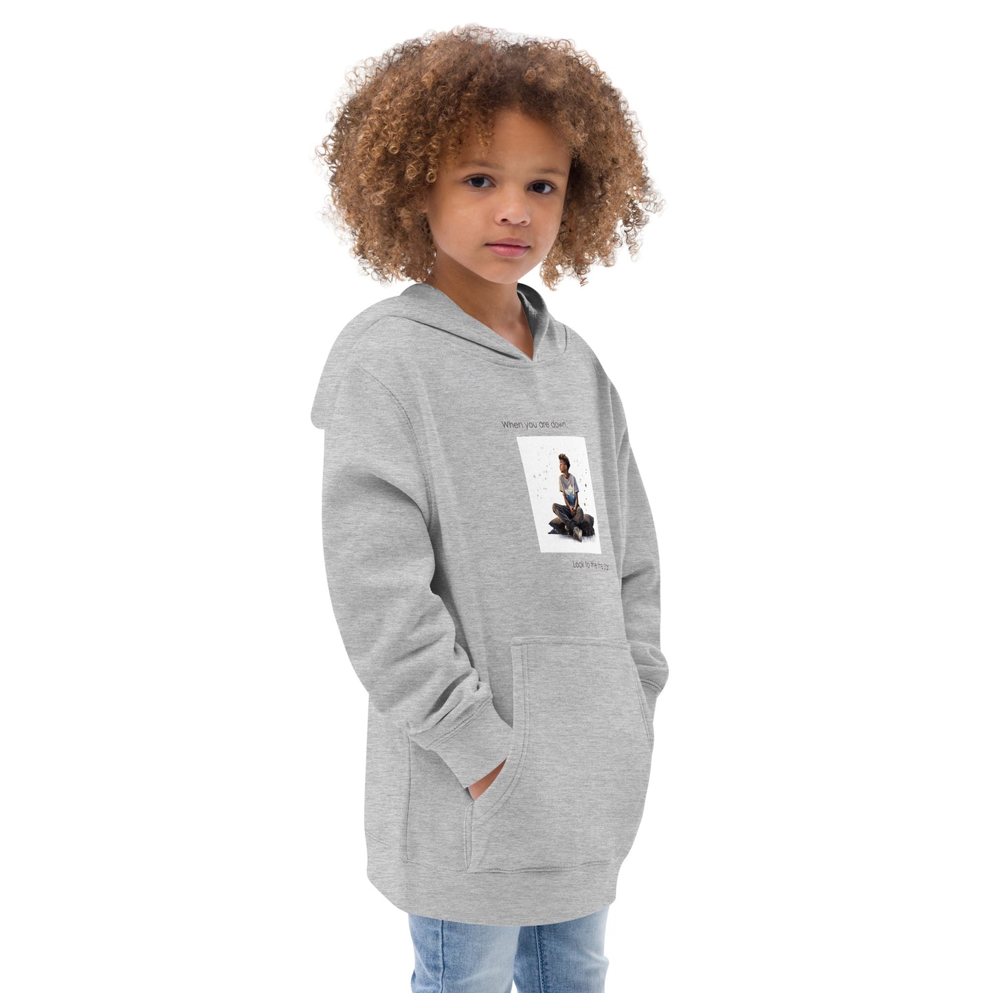 Empowering Stars Design Hoodie for Boys - Positive Message, Premium Comfort