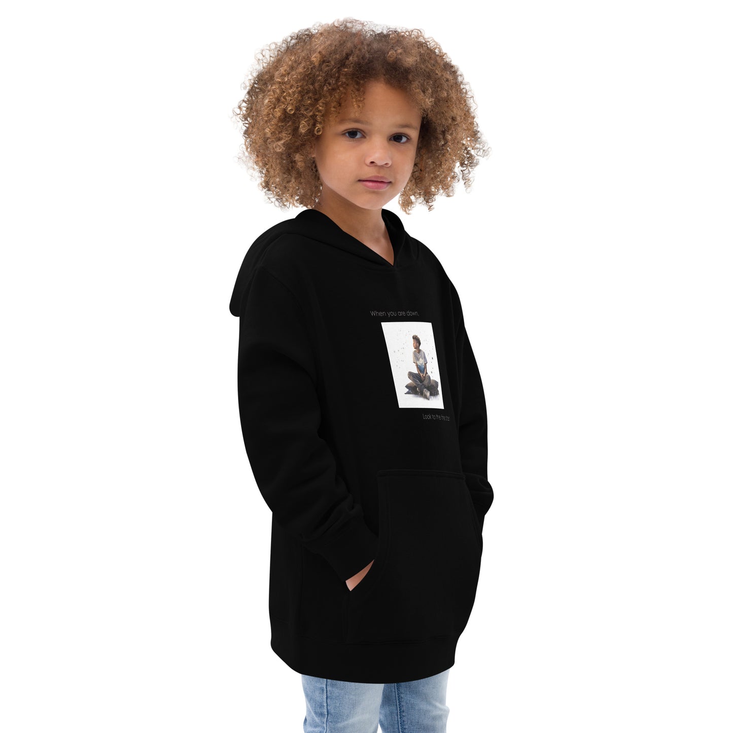 Empowering Stars Design Hoodie for Boys - Positive Message, Premium Comfort
