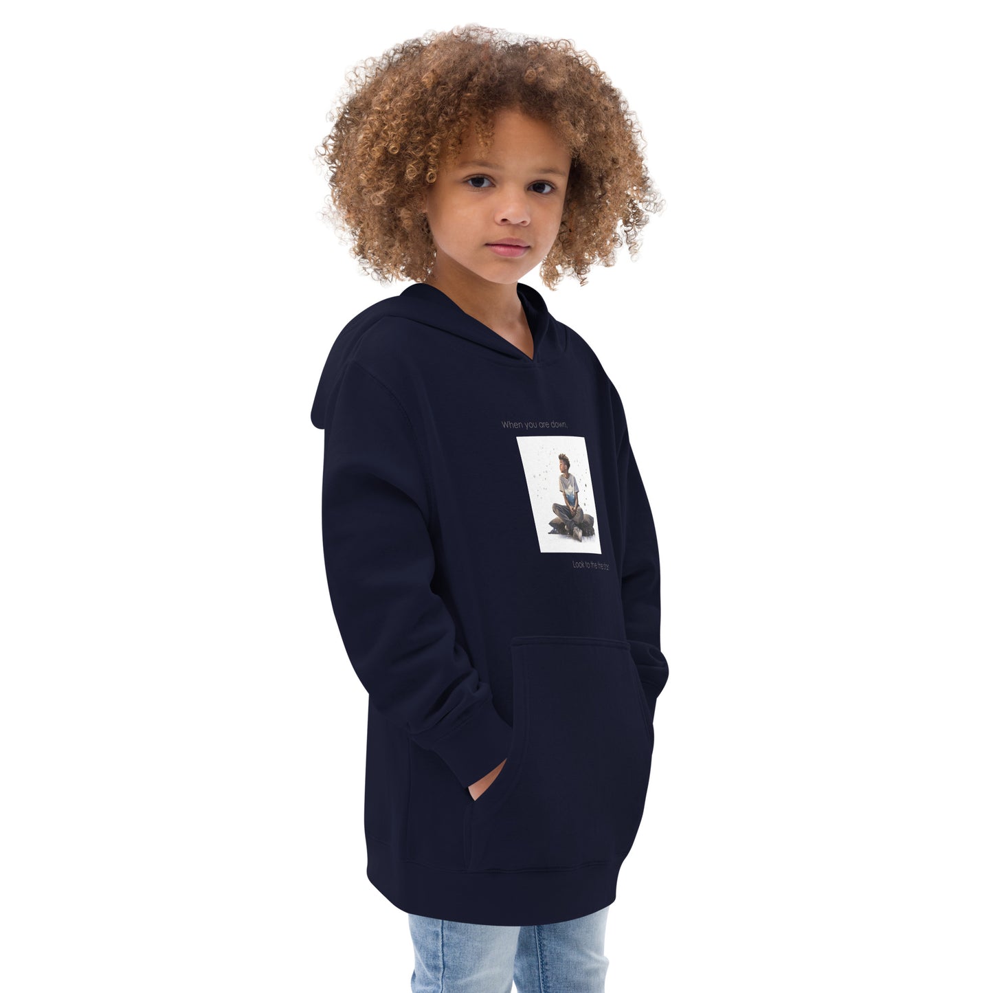 Empowering Stars Design Hoodie for Boys - Positive Message, Premium Comfort