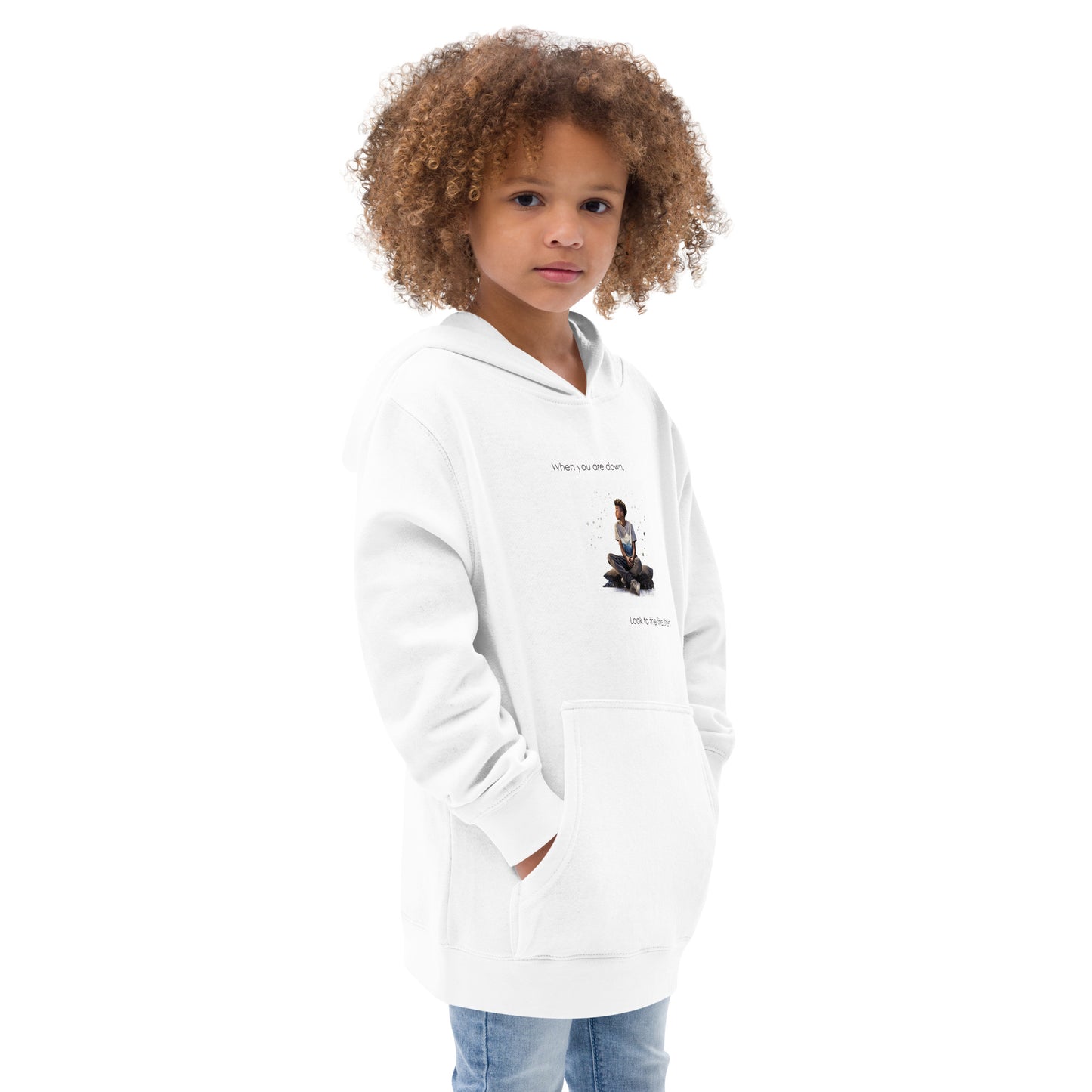 Empowering Stars Design Hoodie for Boys - Positive Message, Premium Comfort