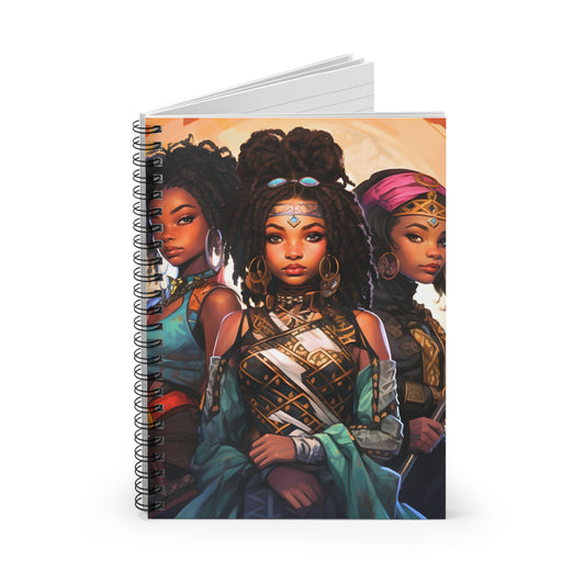 "Nezuko's Notes" Spiral Notebook - Demon Slayer Inspired, Afrocentric Design