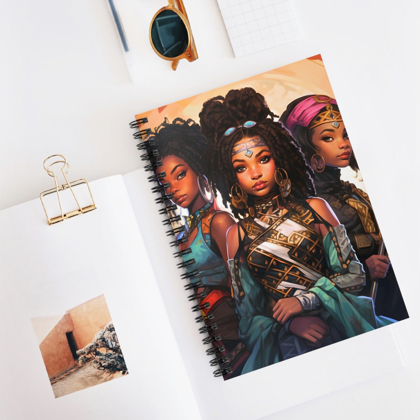 "Nezuko's Notes" Spiral Notebook - Demon Slayer Inspired, Afrocentric Design