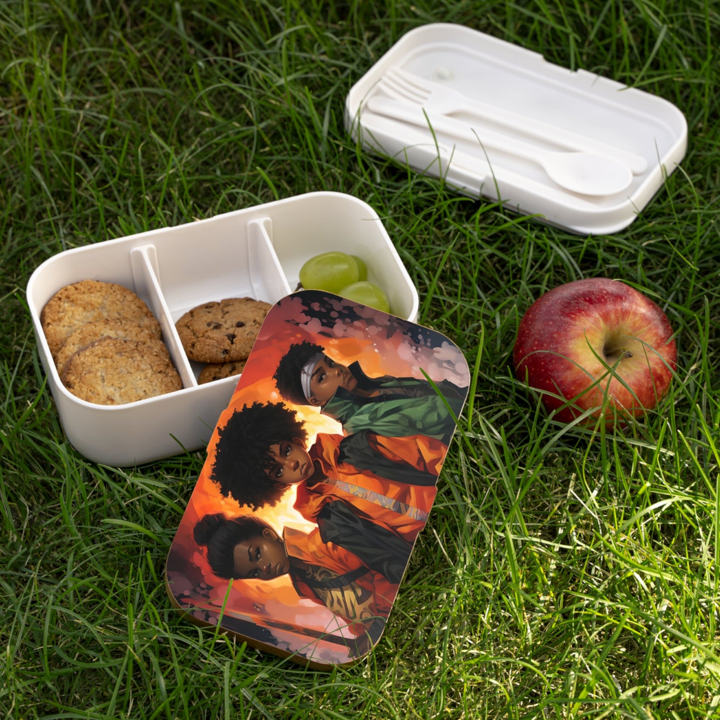 "Hashira Lunch Haven" Bento-Style Personalized Lunchbox - Leadership, Strength, Unity - 7.7" x 4.7" x 2.4"