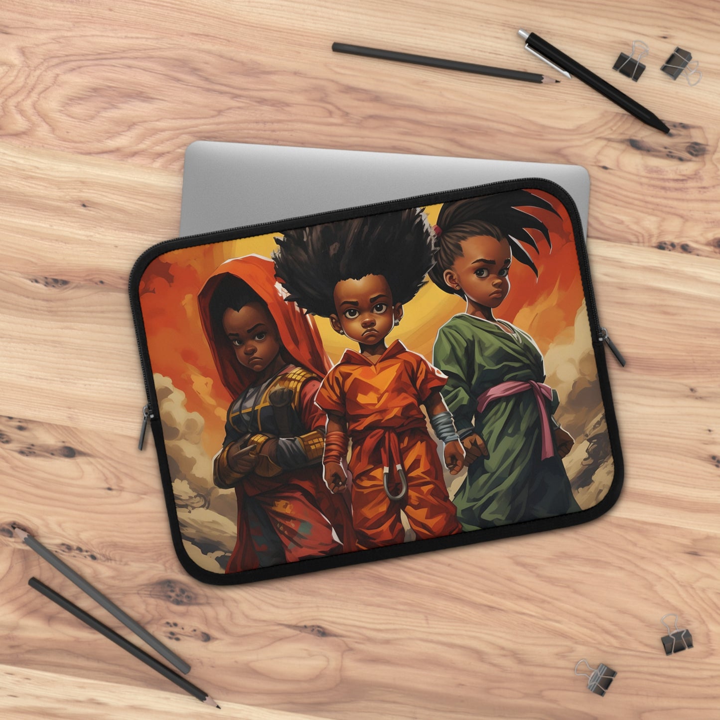 "Capsule Corp Armor" Laptop Sleeve - Dragon Ball Z Inspired, African American Culture