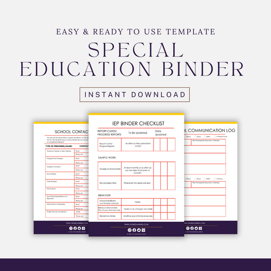Academic Success Binder for Special Needs Children: Empower Your Parenting Journey