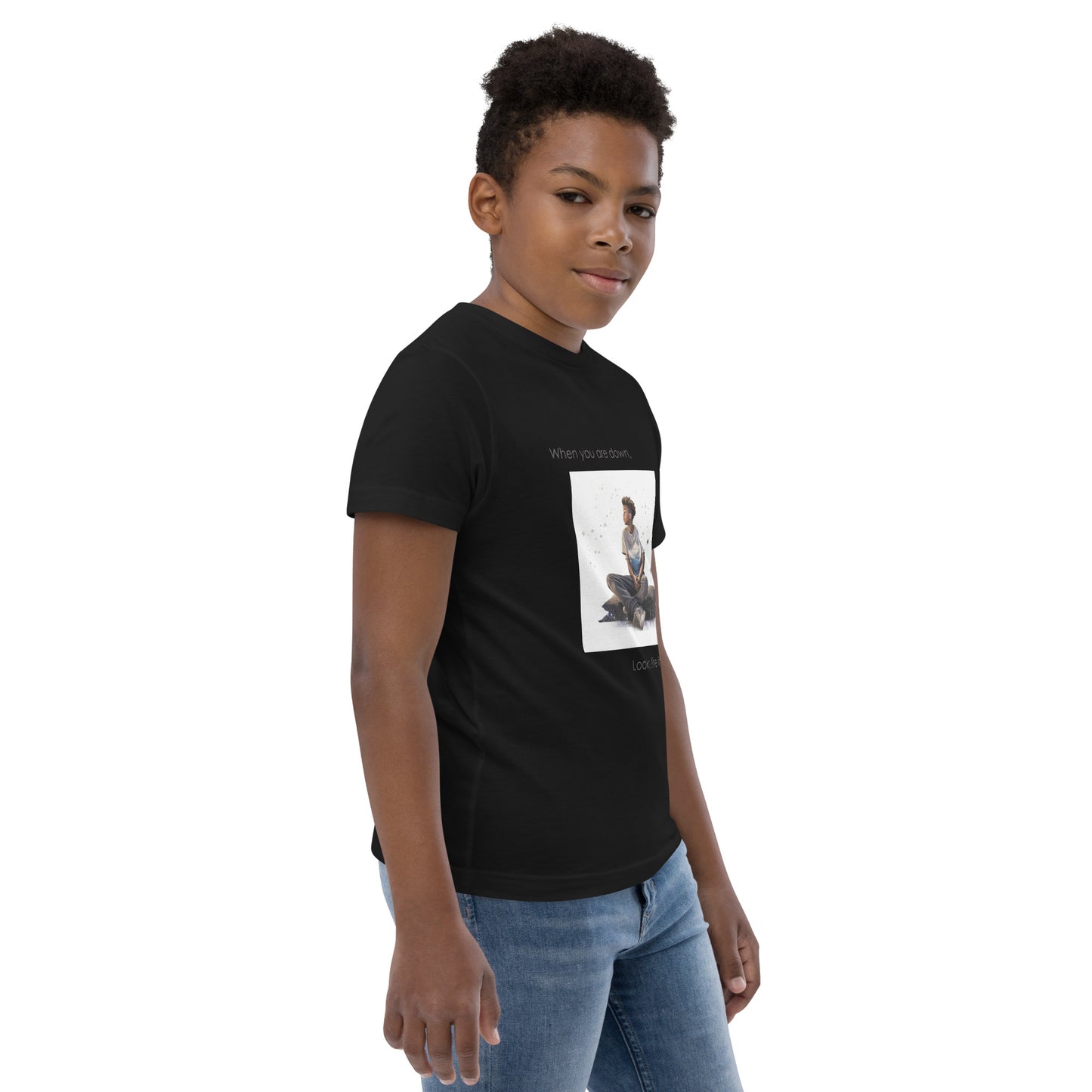 Empowering Stars Design T-Shirt for Boys - Positive Message, Premium Comfort